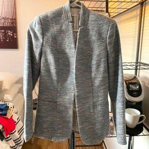 Elie Tahari Womens Tori Metallic Tweed Blazer